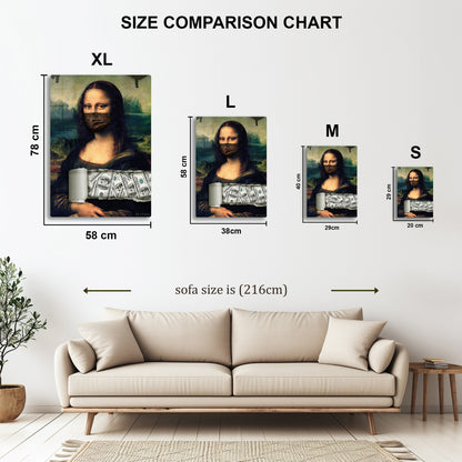 Mona Lisa with Face Mask