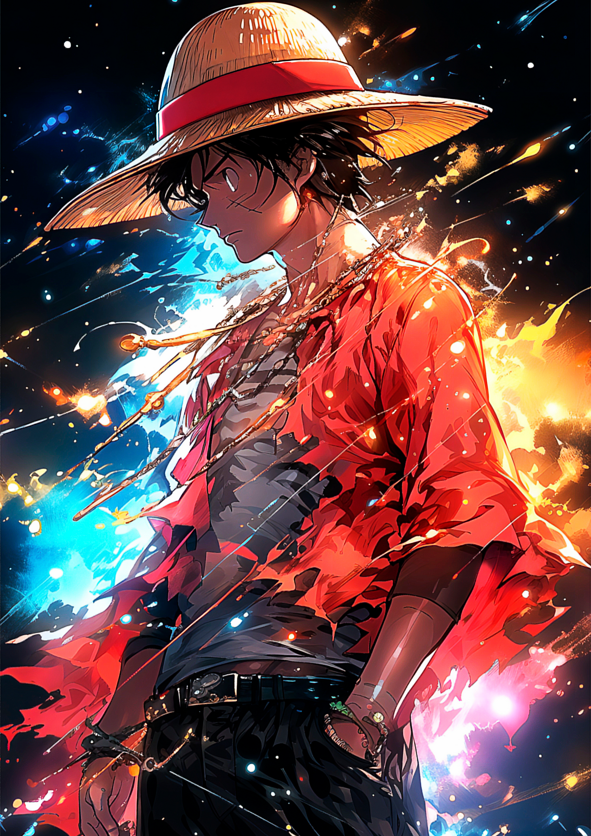 Monkey D Luffy metal wall art