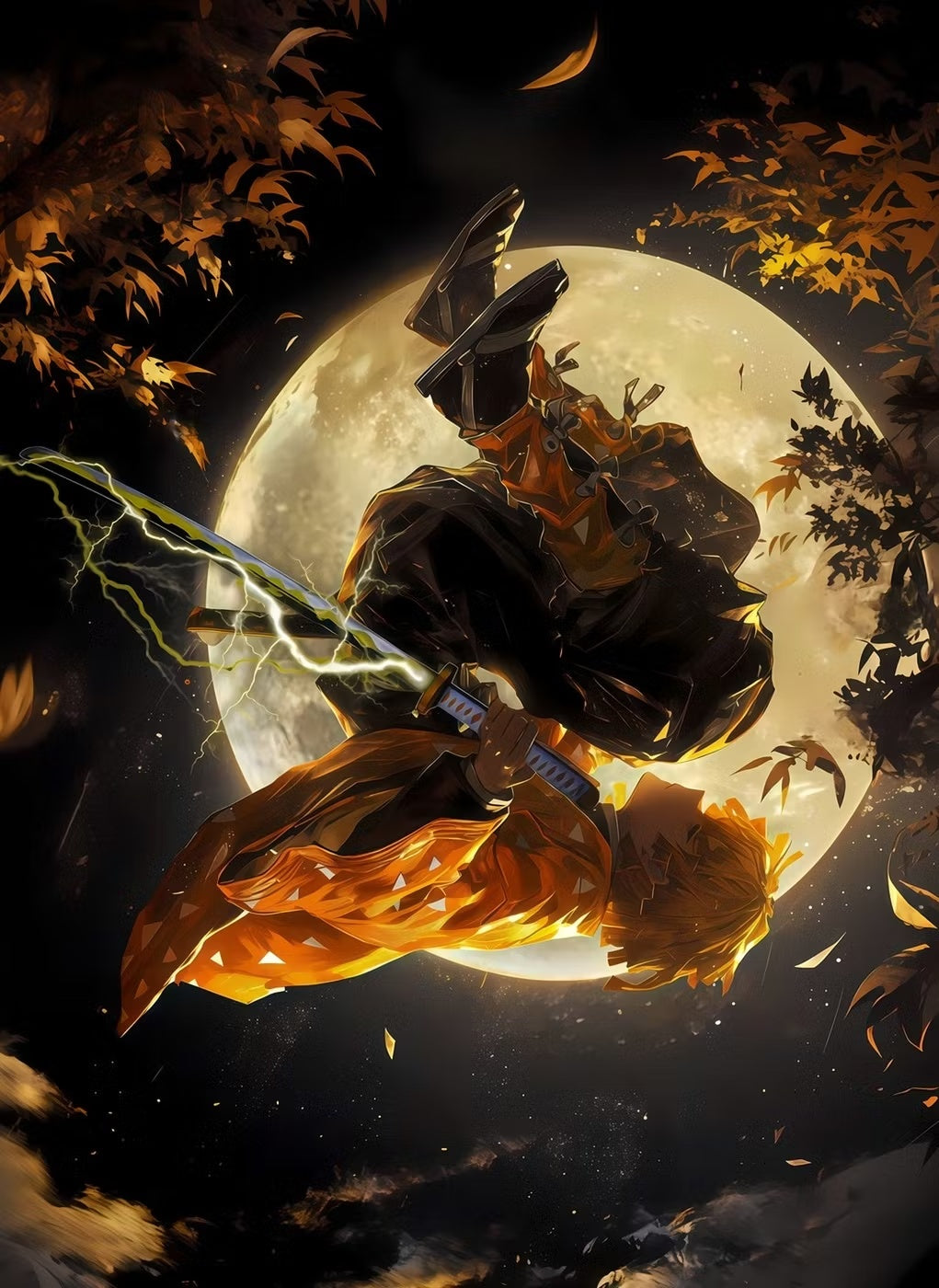Zenitsu Moonlight Strike metal poster artwork