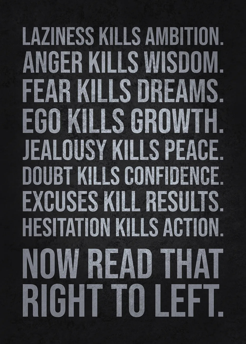 Success Words metal poster artwork