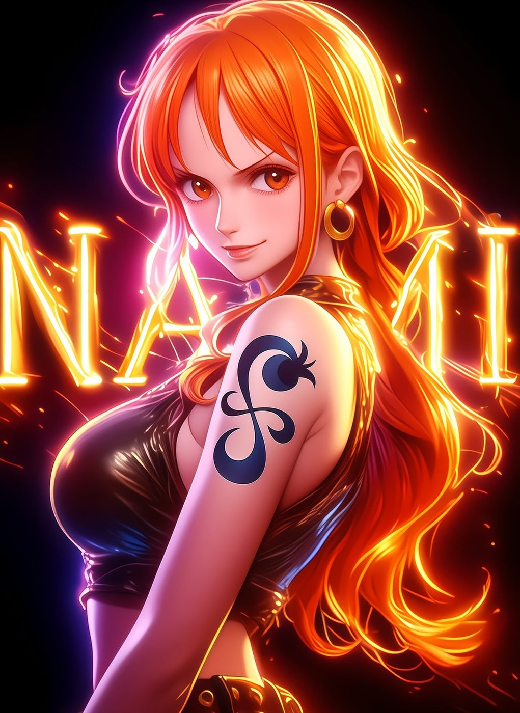 Nami Glowing I metal poster artwork