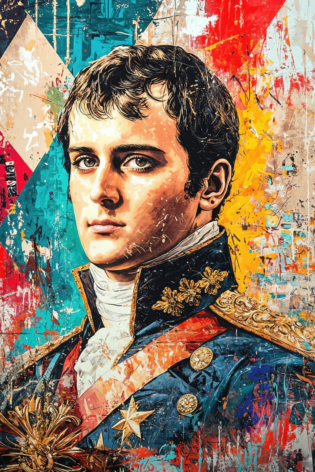 Napoleon Bonaparte Portrait metal poster artwork