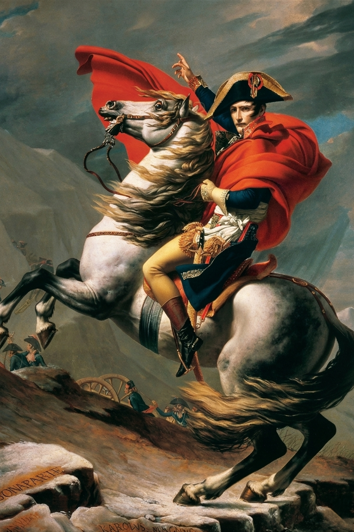 Napoleon Crossing the Alps metal poster artwork
