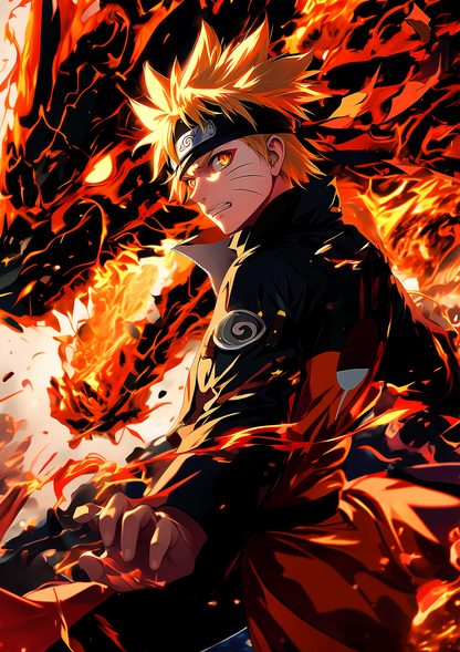 Naruto metal poster artwork