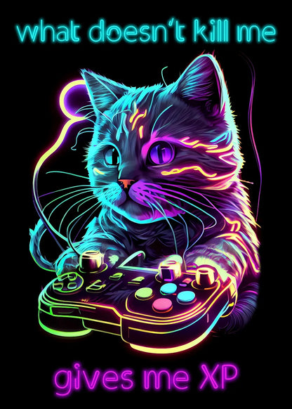 Neon Gaming metal poster artwork