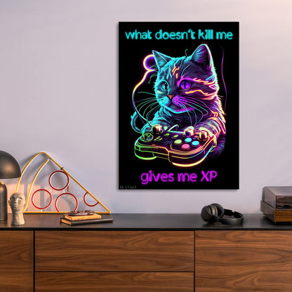 Neon Gaming metal poster size comparison