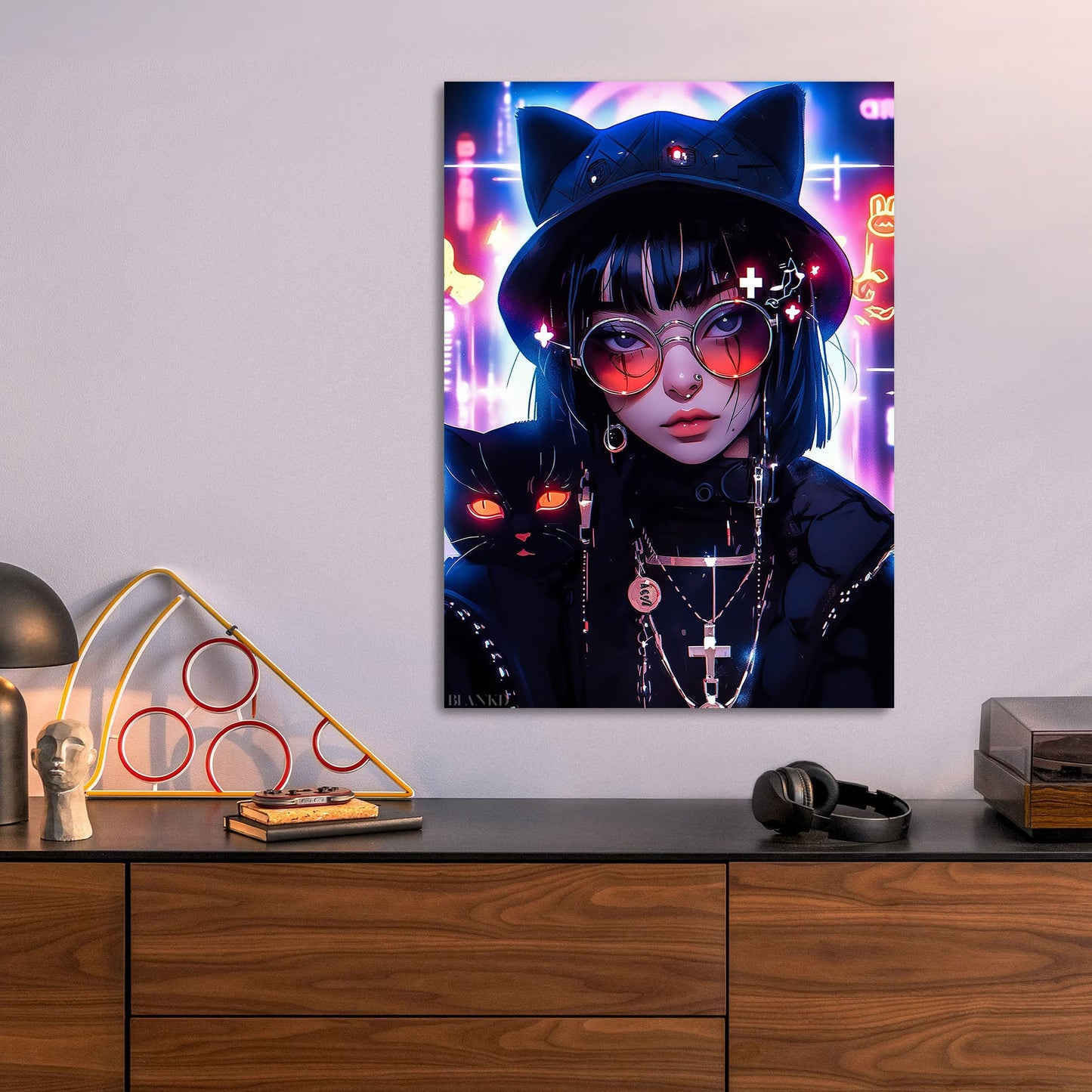 Neon Goth Girl Cyberpunk