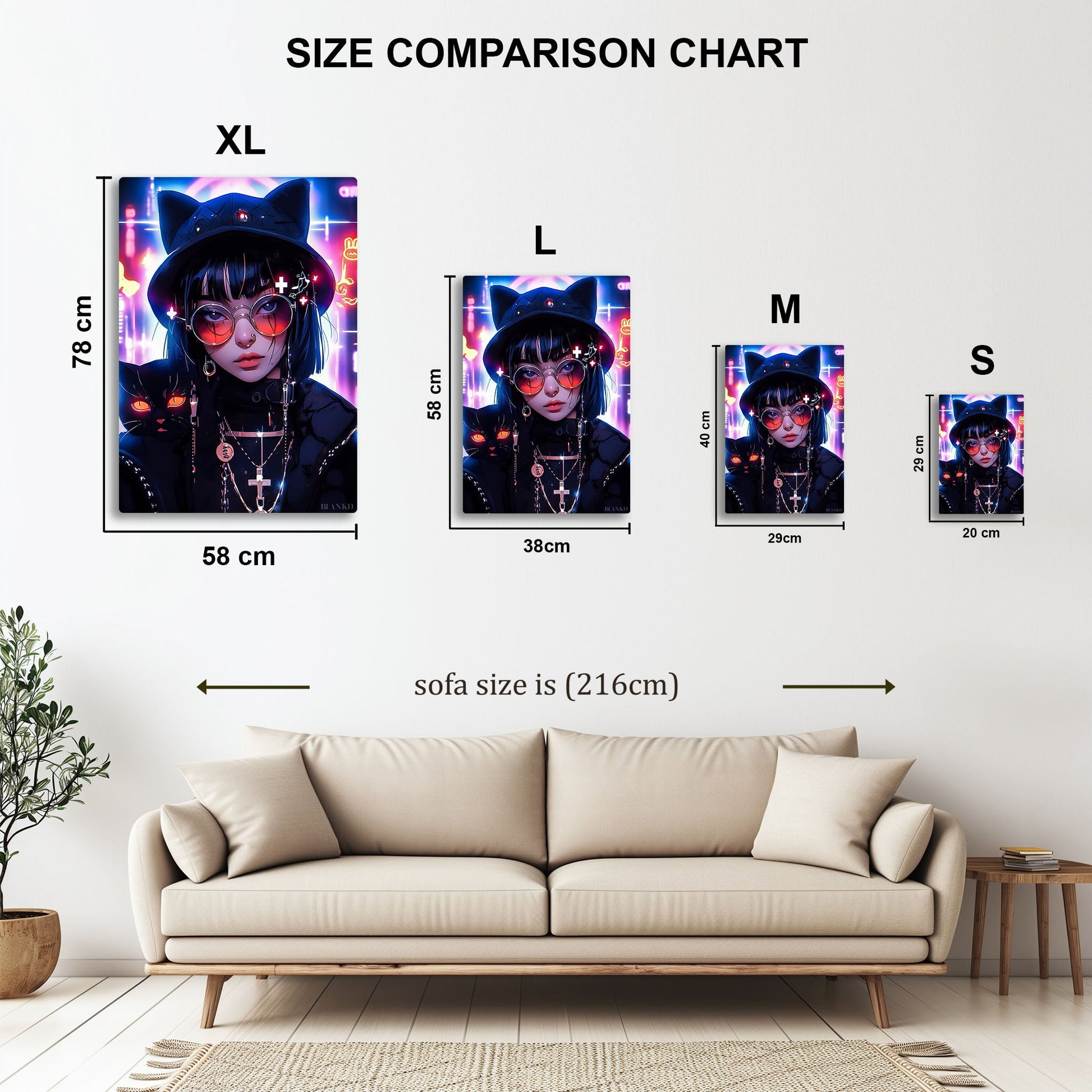 Neon Goth Girl Cyberpunk