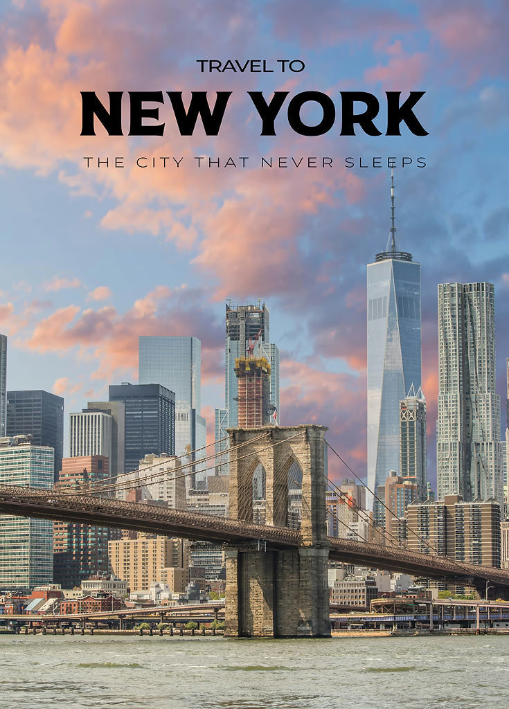 New York Travel Print 2 metal poster artwork
