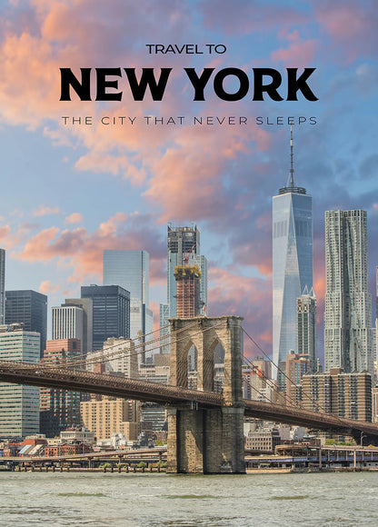 New York Travel Print 2 metal poster artwork