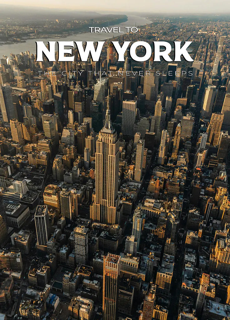 New York Travel Print metal poster artwork