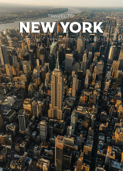 New York Travel Print metal poster artwork