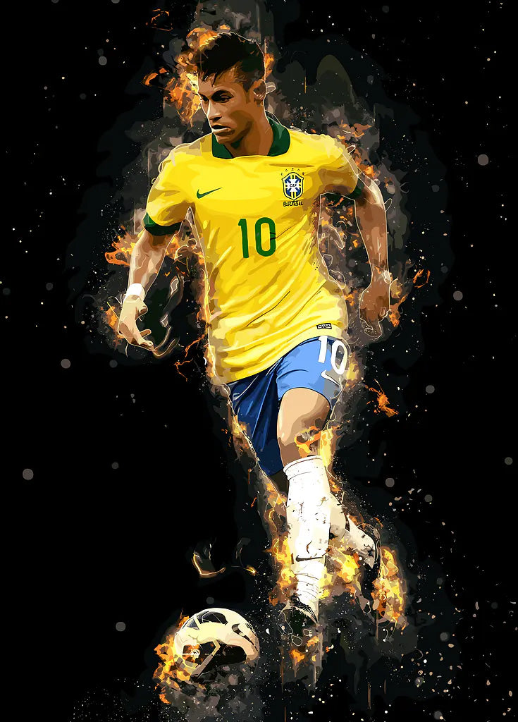 Neymar Jr metal poster artwork