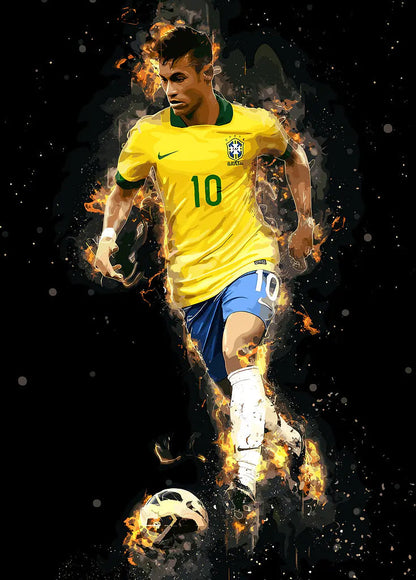 Neymar Jr metal poster artwork