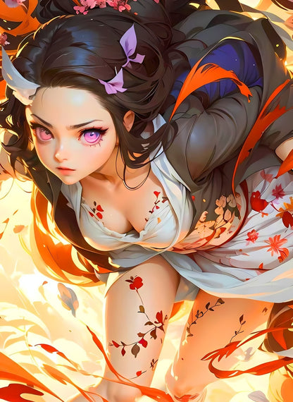 Nezuko Kamado Intense metal poster artwork