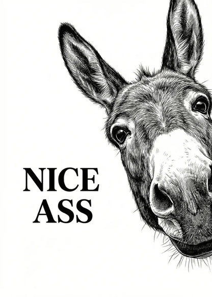 Fine Donkey metal poster artwork