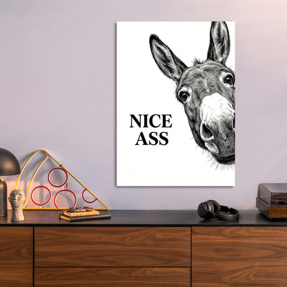 Fine Donkey metal poster size comparison
