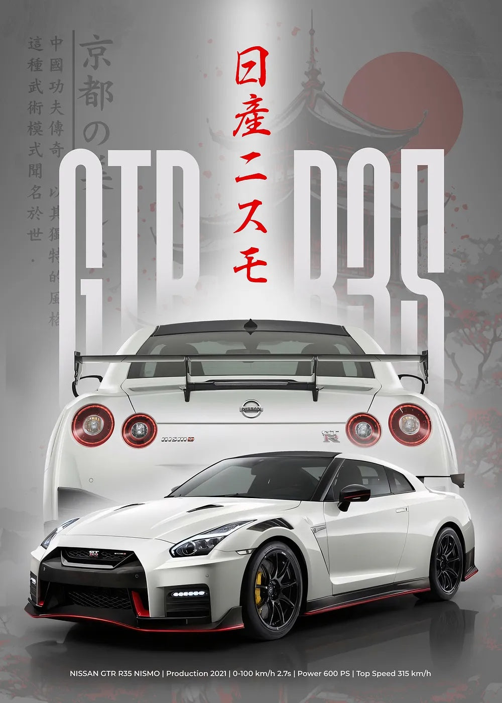 Nissan GT-R R35 Nismo metal poster artwork