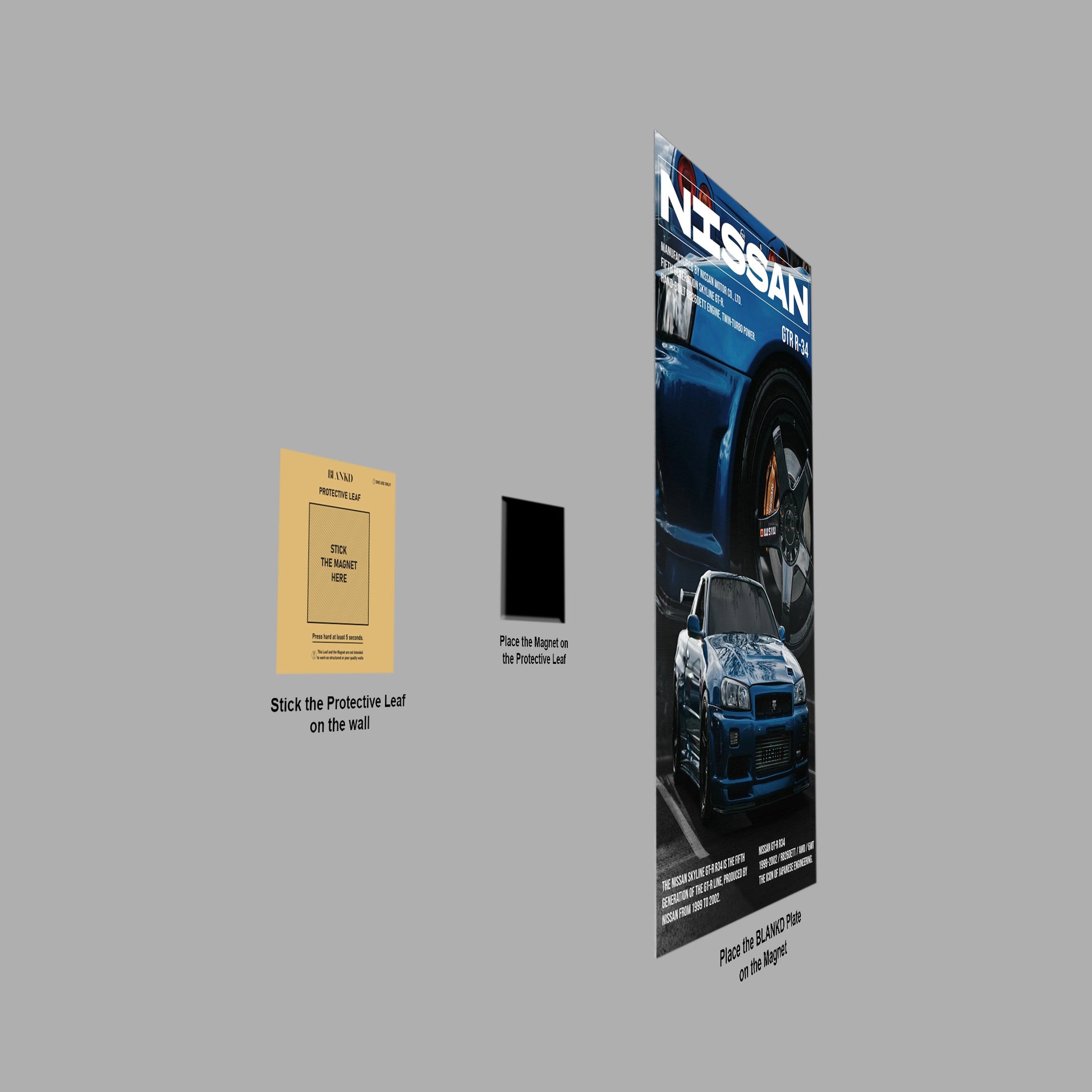 Nissan Skyline GT-R R34 II poster close-up detail