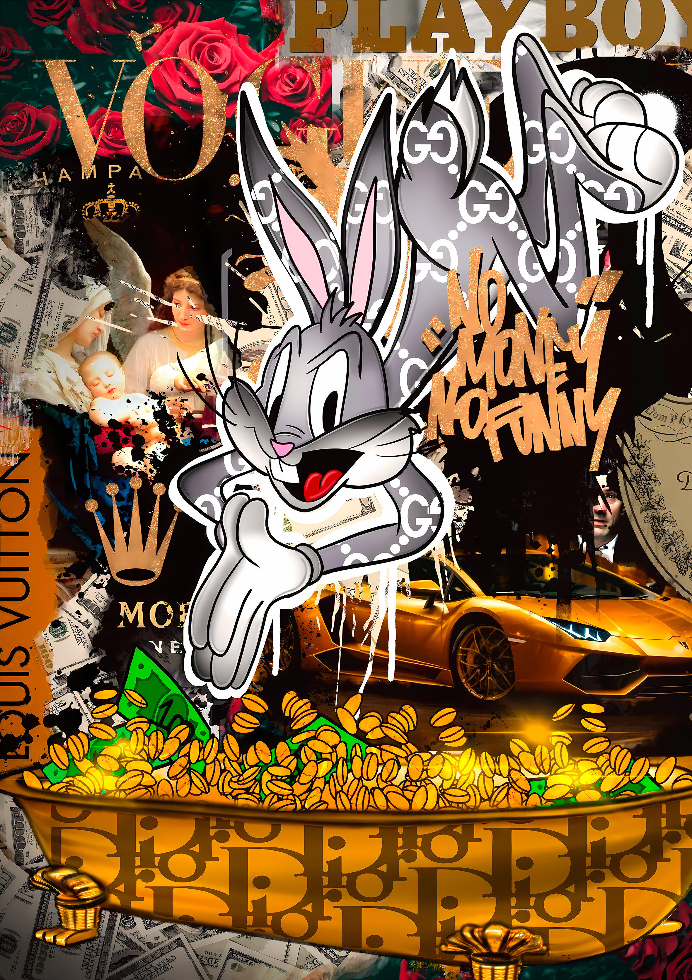 No Money No Funny metal poster artwork