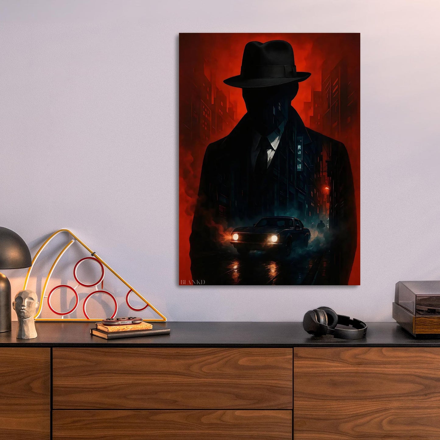 Noir Detective metal poster