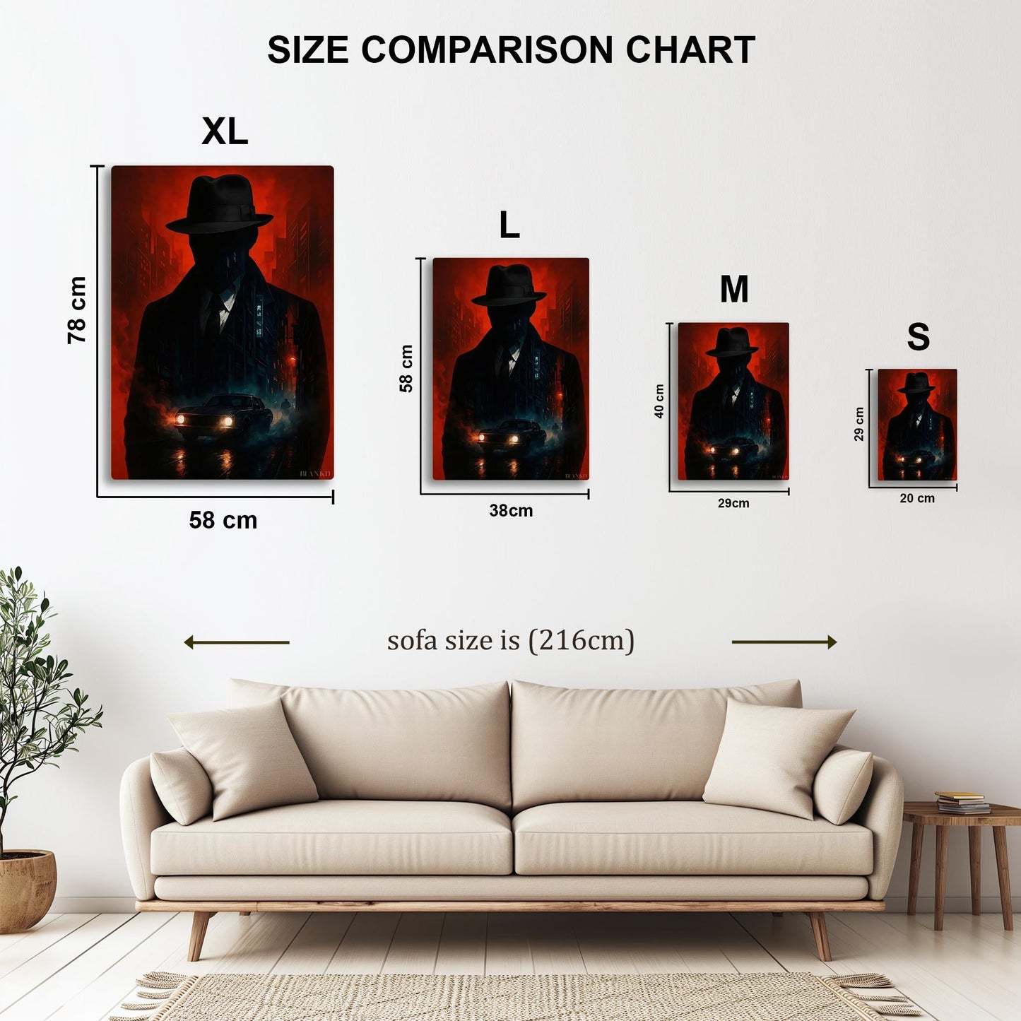 Noir Detective metal poster
