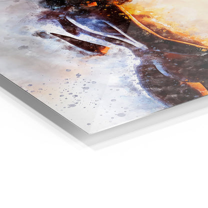 Form Study metal wall art in a modern interior