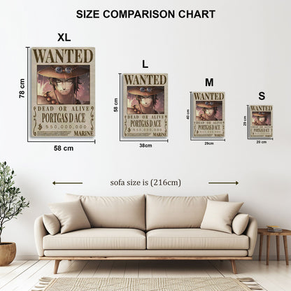 One Piece Portgas D Ace Wanted Poster