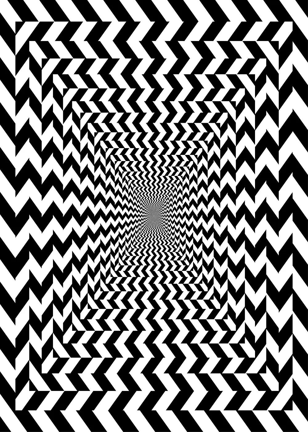 Optical Illusion Chevron metal poster artwork