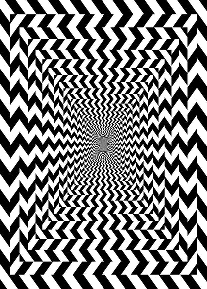 Optical Illusion Chevron metal poster artwork
