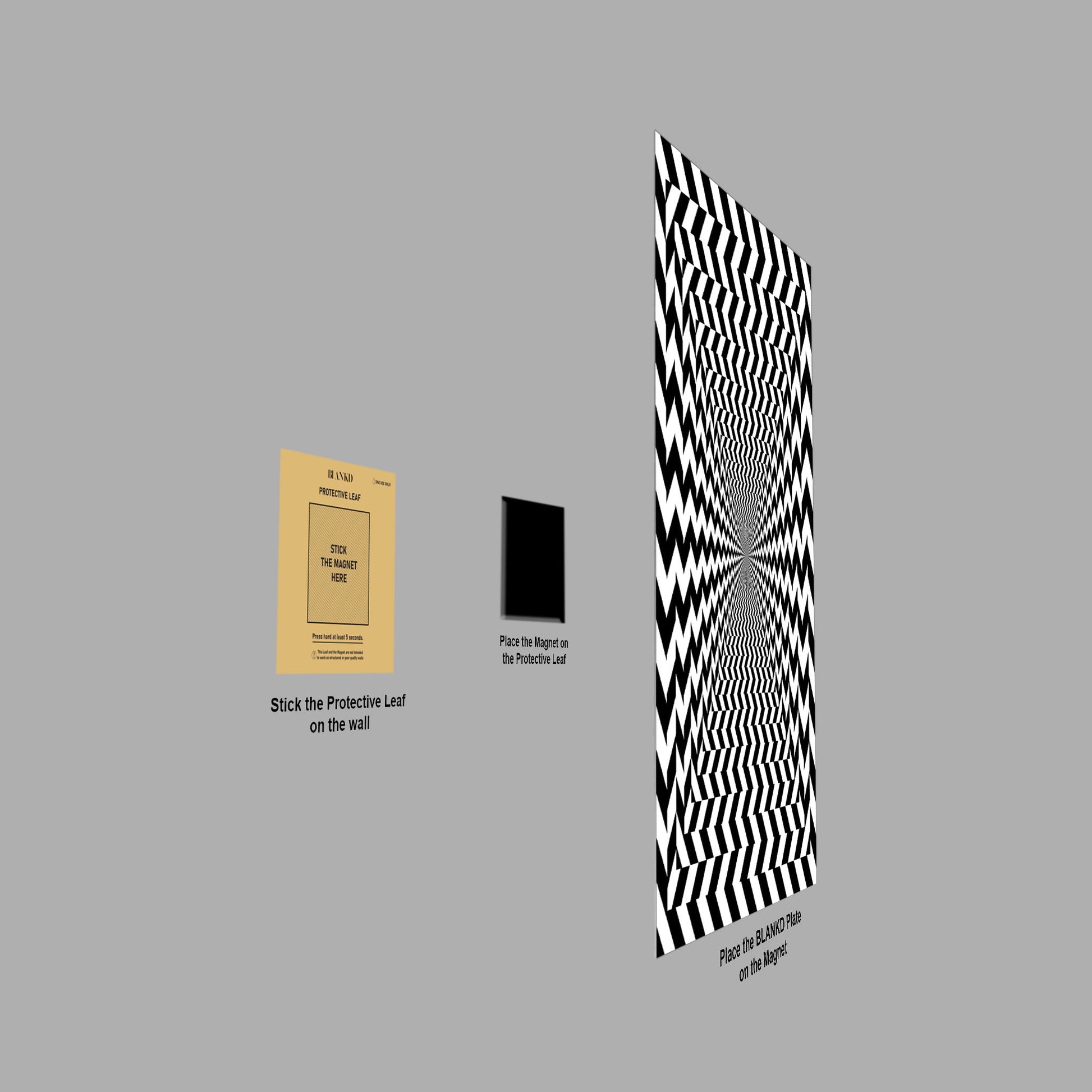 Optical Illusion Chevron poster close-up detail