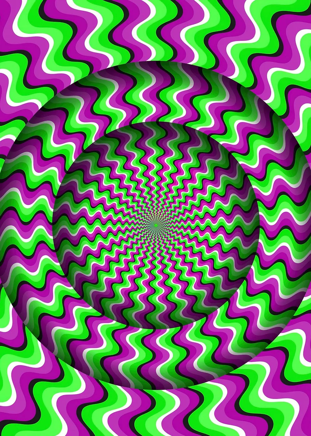 Optical Illusion Circles metal poster artwork