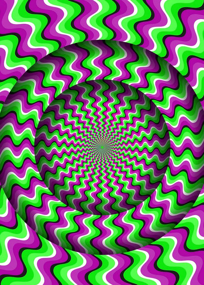 Optical Illusion Circles metal poster artwork