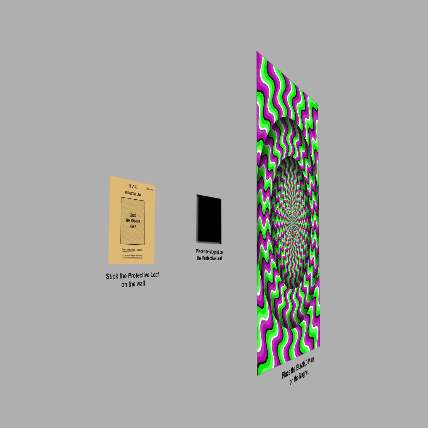 Optical Illusion Circles poster close-up detail