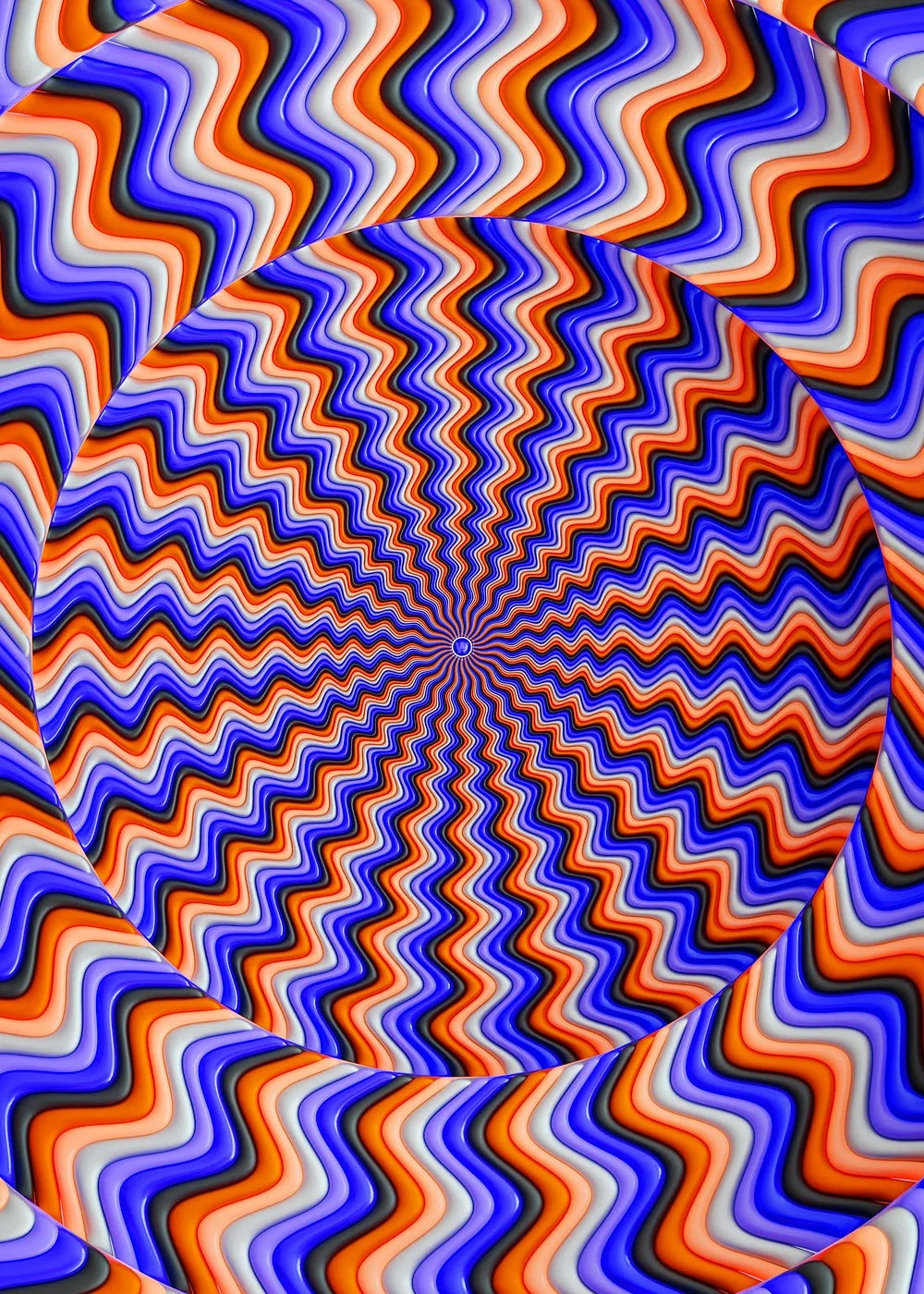 Optical Illusion Waves metal poster artwork