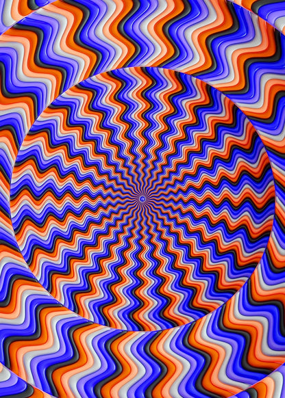 Optical Illusion Waves metal poster artwork