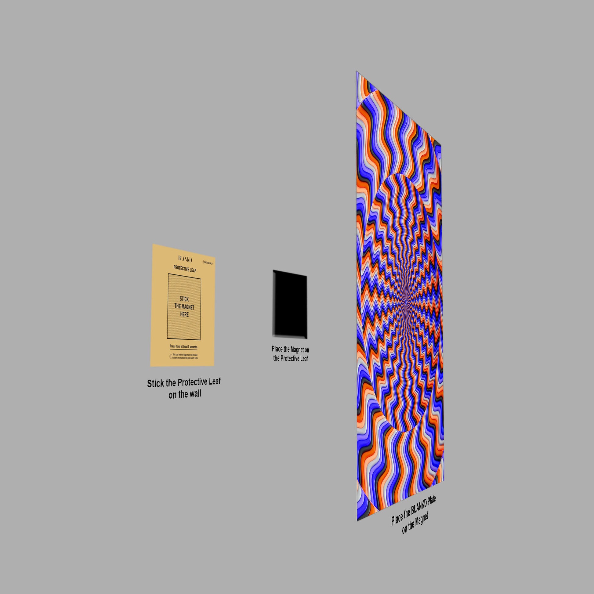 Optical Illusion Waves poster close-up detail