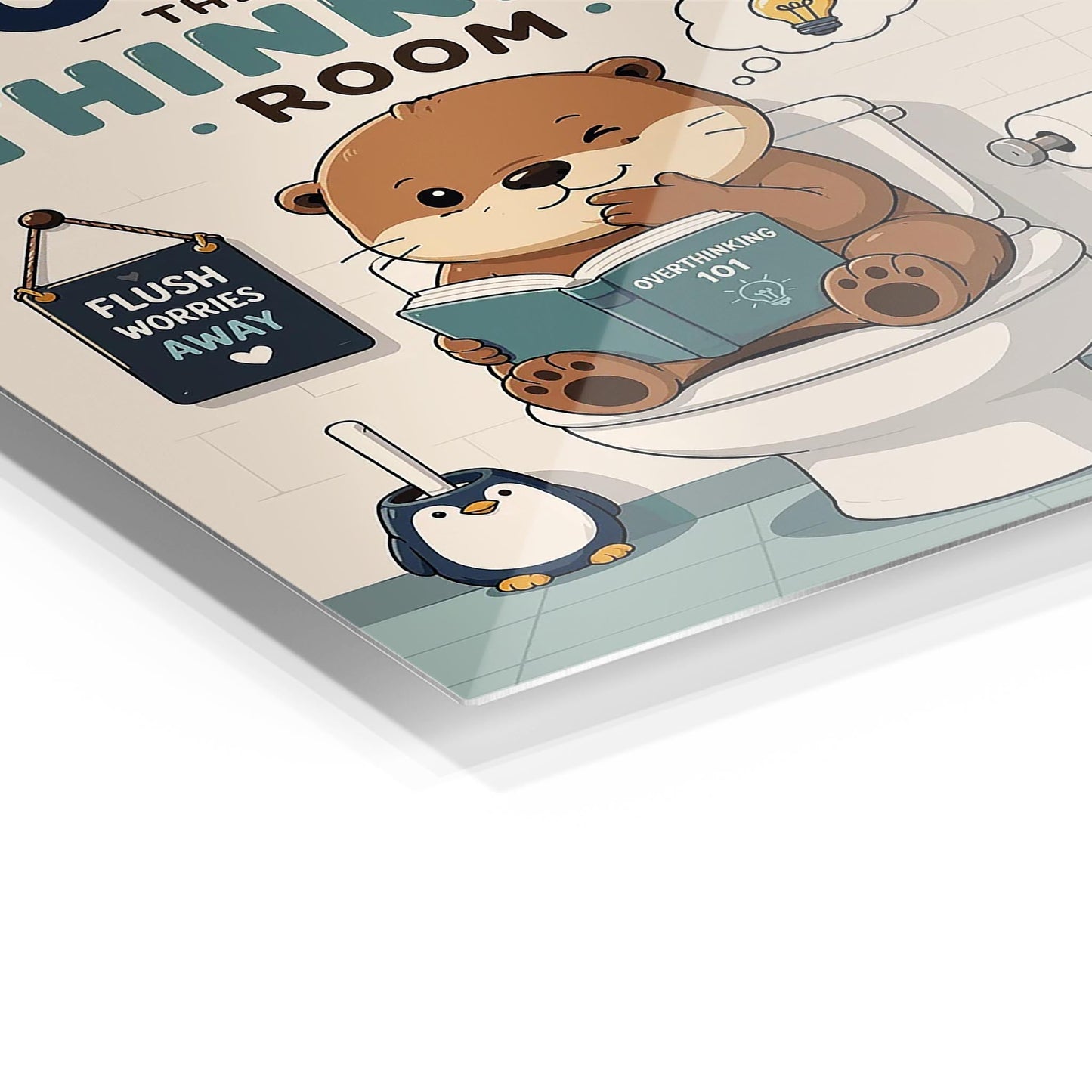 Otter Overthinking metal poster