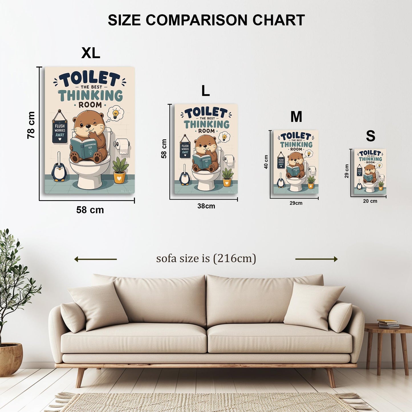 Otter Overthinking metal poster
