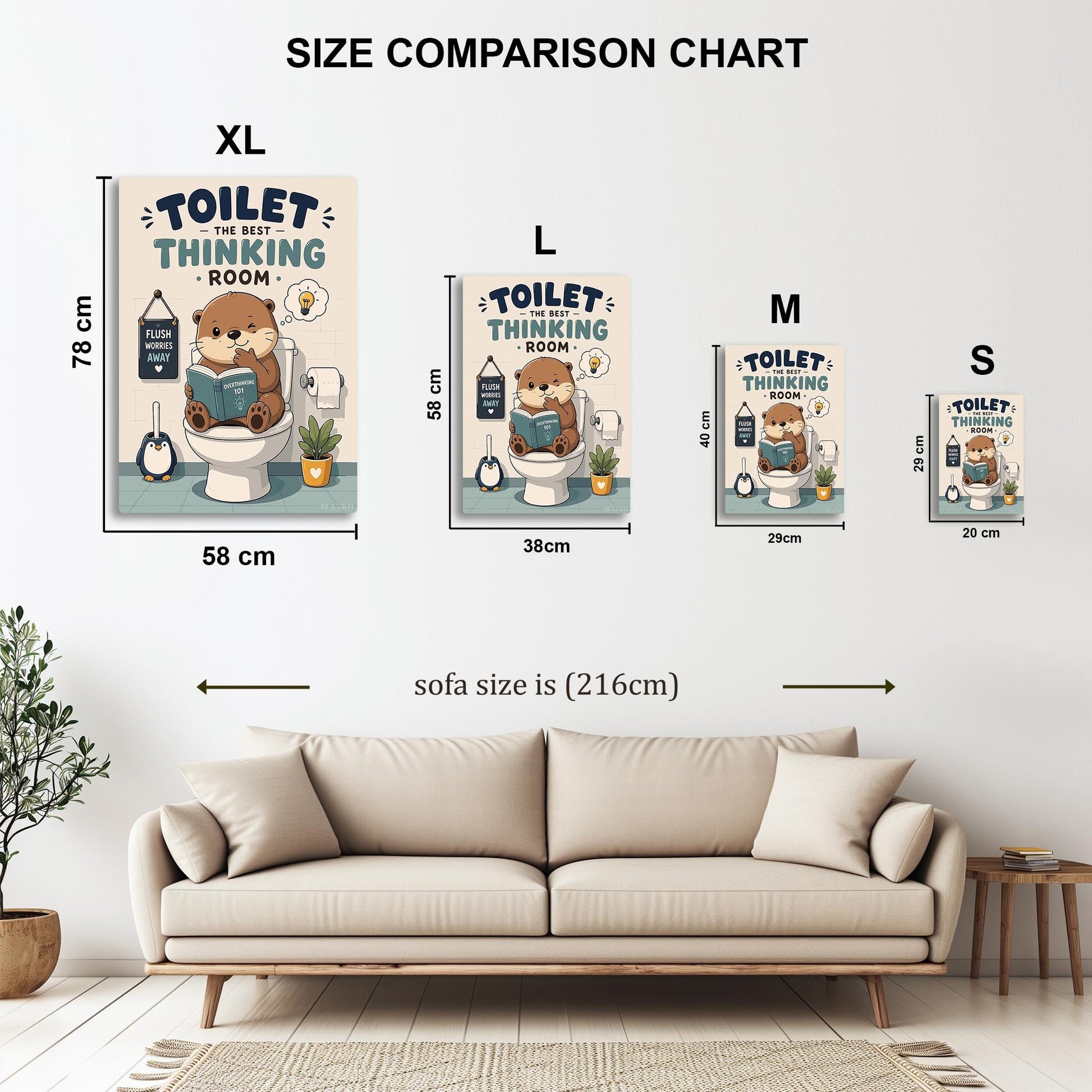 Otter Overthinking metal poster