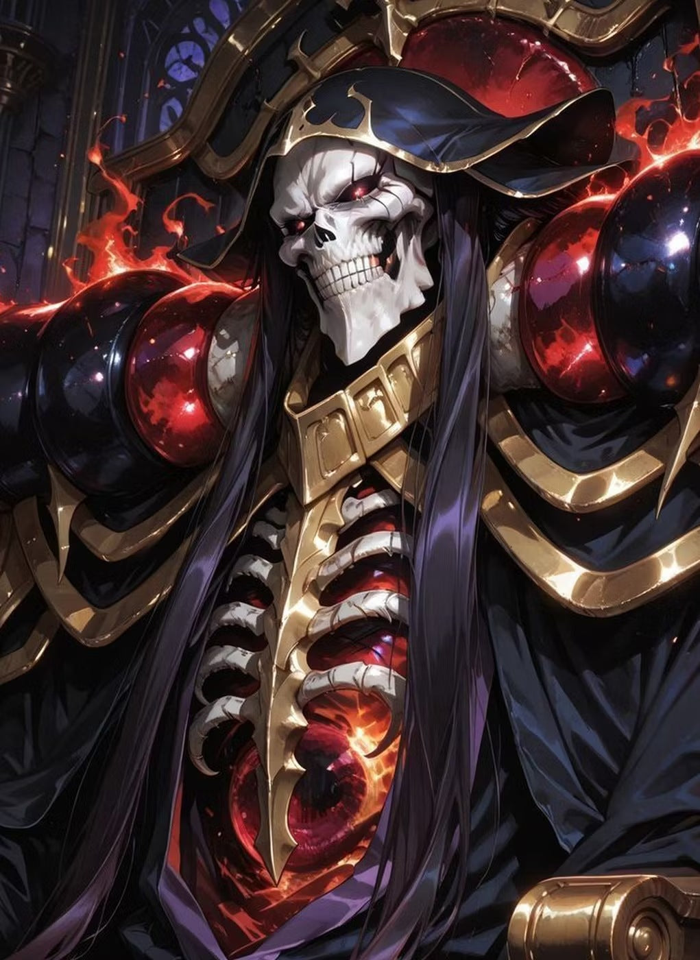 Ainz Ooal Gown metal poster artwork