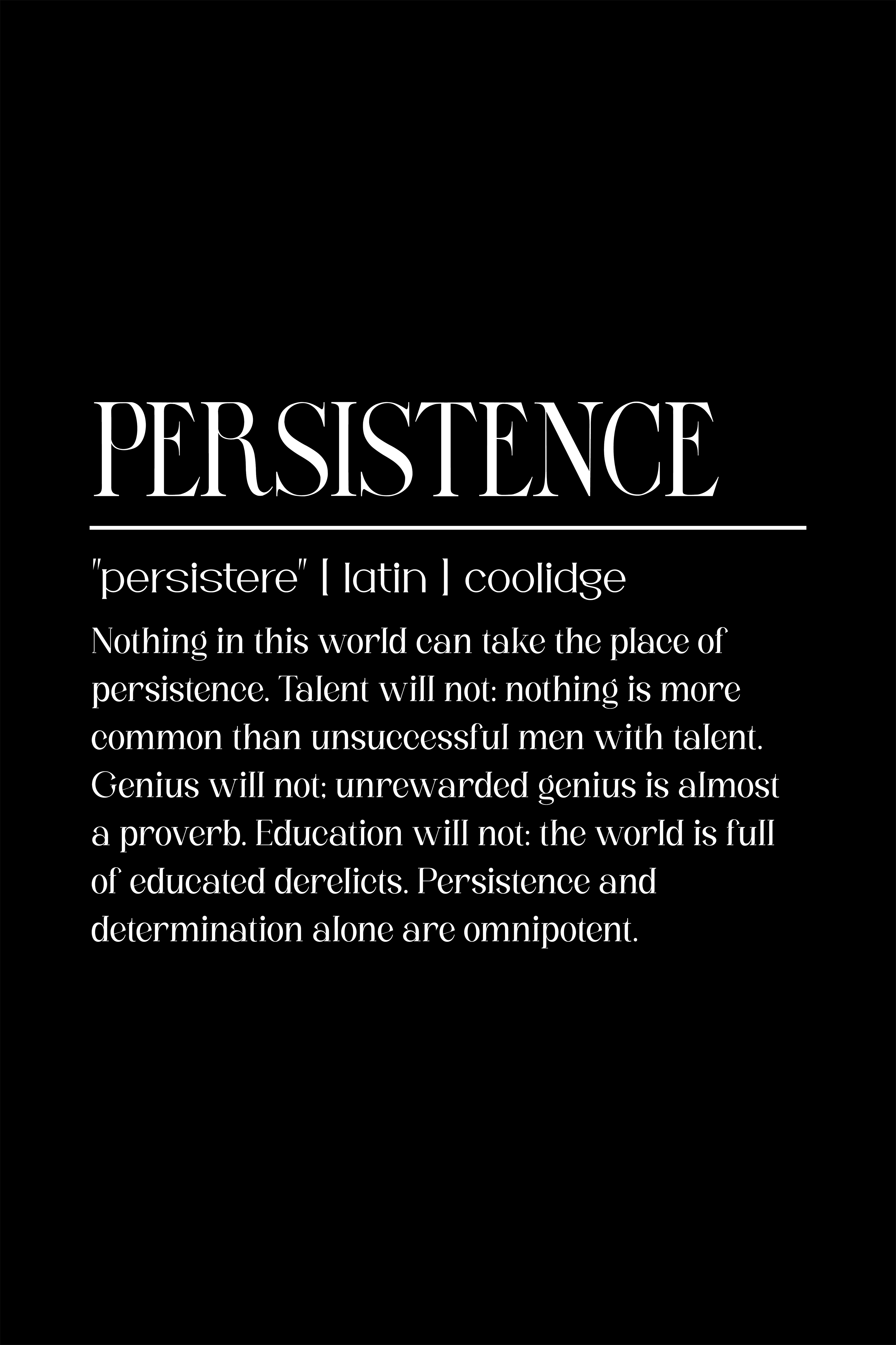 Persistence metal poster artwork
