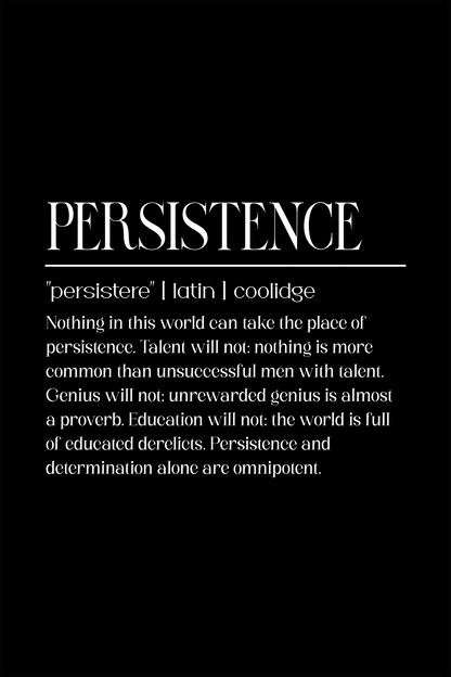 Persistence metal poster artwork