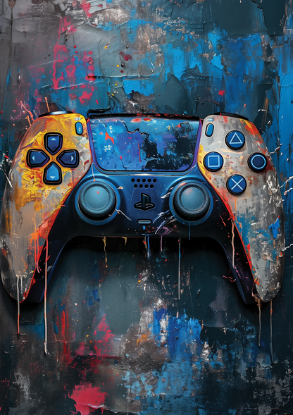 PS5 Controller metal poster artwork