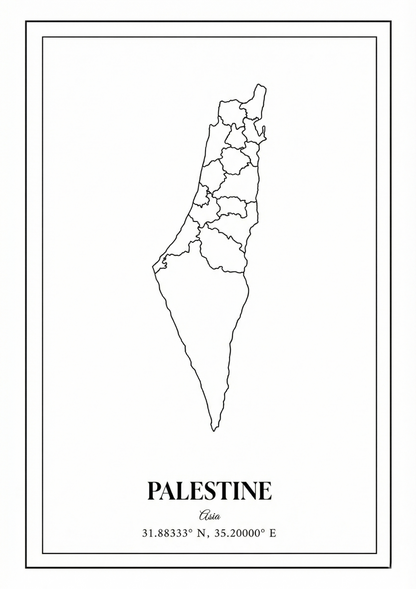 Palestine metal poster artwork