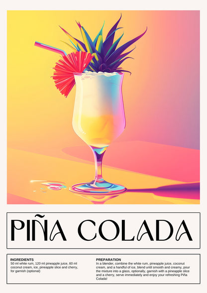 Pina Colada metal poster artwork