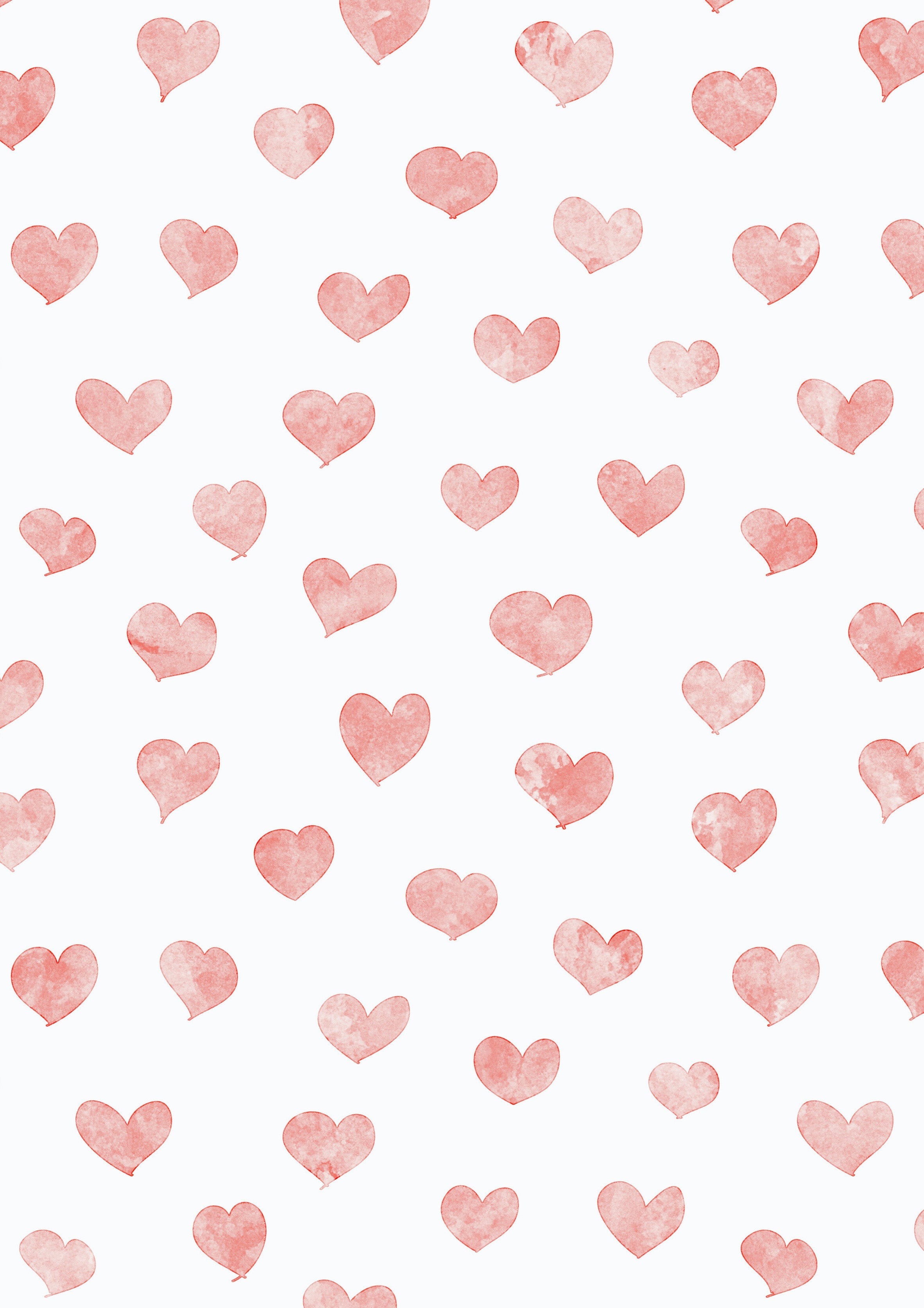 Pink Heart Filled Page metal poster artwork