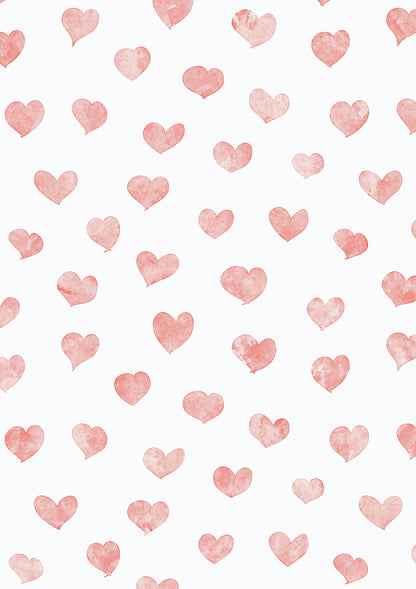 Pink Heart Filled Page metal poster artwork