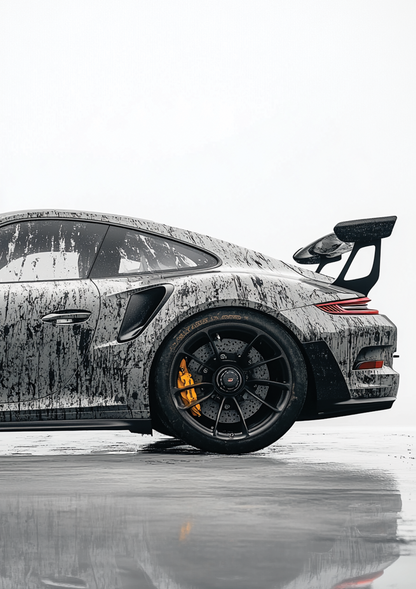Porsche 911 | Side view 1 metal poster artwork