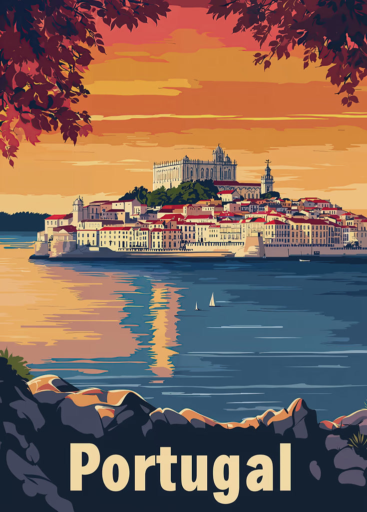 Portugal Travel Poster metal poster artwork